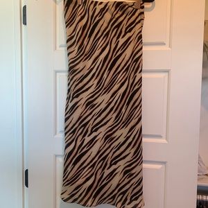 Socialite Animal Zebra Print Midi Skirt Size Small